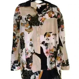 3.1 Phillip Lim for Target Long Sleeve Abstract Floral Print Medium Blouse